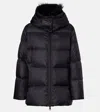 Yves Salomon Quilted Down Jacket In Black