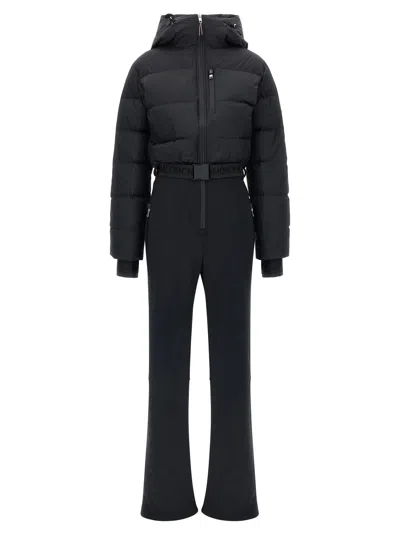 Yves Salomon Quilted Hybrid Ski Down Jacket In Black