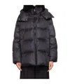 Yves Salomon Quilted Long-sleeved Down Jacket In Black
