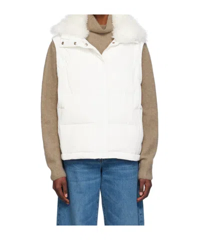 Yves Salomon White Ultralight Down Jacket In A1057 Cime