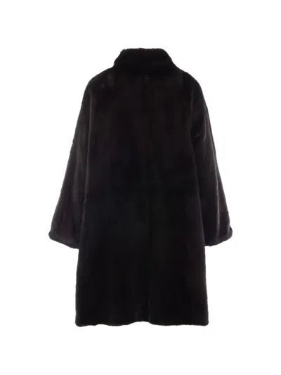 Yves Salomon Reversible Faux-fur Coat In Brown