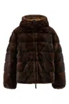 Yves Salomon Reversible Fur In Brown