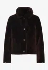 Yves Salomon Reversible Fur Jacket In Brown