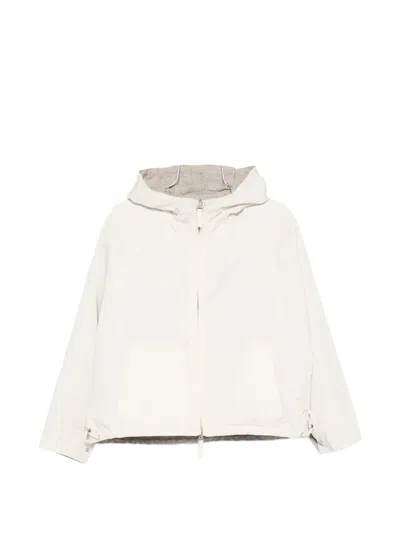 Yves Salomon Reversible Hooded Jacket In Neutral