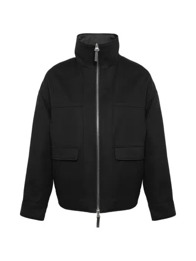Yves Salomon Reversible Jacket In Blue