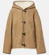 Yves Salomon Reversible Leather And Shearling Jacket In Brown
