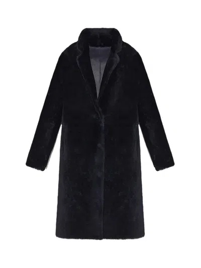 Yves Salomon Reversible Merino Shearling Coat Black