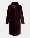 Yves Salomon Reversible Shearling Coat In Alpes