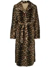 Yves Salomon Reversible Shearling Coat In Brown