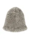Yves Salomon Rex Rabbit Beanie In White