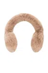 Yves Salomon Rex Rabbit Earmuffs In Brown