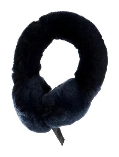Pre-owned Yves Salomon Rex Rabbit Earmuffs In Purple
