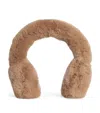 Yves Salomon Rex Rabbit Fur Earmuffs In Brown