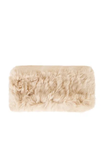 Yves Salomon Rex Rabbit Fur Headband In Neutral