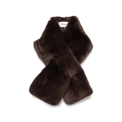 Yves Salomon Rex Rabbit Fur Scarf In Red