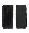 Yves Salomon Rex Rabbit Mittens In Black