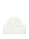Yves Salomon Ribbed-knit Beanie In White