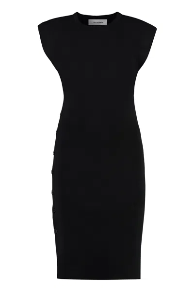 YVES SALOMON RIBBED KNIT DRESS