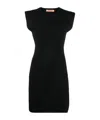 Yves Salomon Knitwear Stretch Crew Neck Dress In Black