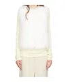 Yves Salomon White Feather Vest In White
