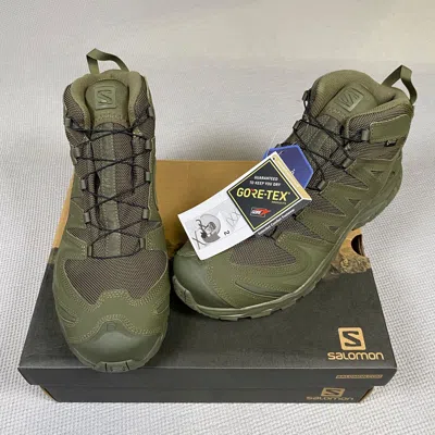 Pre-owned Yves Salomon Salomon Xa Forces Mid Gtx Tactical Combat Boots Ranger Green 11.5