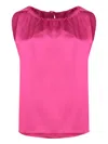Yves Salomon Satin Blouse In Pink