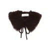 Yves Salomon Tie Detail Scarf In Brown