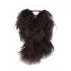 Yves Salomon Shearling-fur Scarf In Black