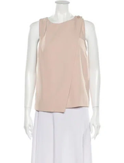 Pre-owned Yves Salomon Scoop Neck Sleeveless Blouse In Purple