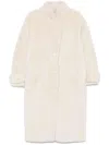 Yves Salomon Shearling Coat In White