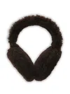 Yves Salomon Shearling Ear Muffs In Brown