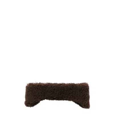 Yves Salomon Shearling Earmuffs In Gold
