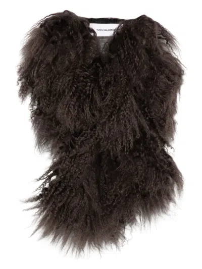 YVES SALOMON SHEARLING-FUR SCARF