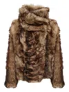 Yves Salomon Shearling Jacket In Brown