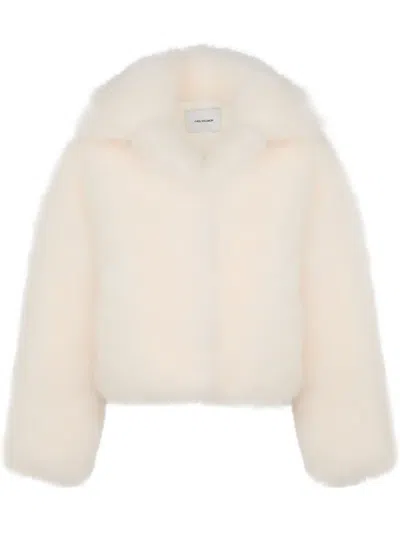 Yves Salomon Shearling Jacket In Neutral