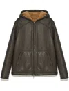 Yves Salomon Shearling Leather Jacket In Black