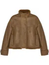 Yves Salomon Shearling-lining Jacket In Brown
