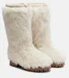 Yves Salomon Shearling Mid-calf Boots In White