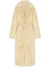 Yves Salomon Shearling Reversible Coat In Neutrals
