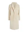 Yves Salomon Shearling Reversible Coat In White
