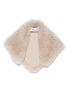 Yves Salomon Shearling And Wool Scarf In Neutral