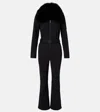 Yves Salomon Shearling-trimmed Belted Ski Suit In Black