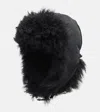 Yves Salomon Shearling-trimmed Down Hat In Black