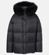 YVES SALOMON SHEARLING-TRIMMED DOWN JACKET