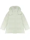 Yves Salomon Shearling-trimmed Down Jacket In Green