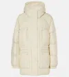 Yves Salomon Daunenjacke Mit Shearling In Weiss