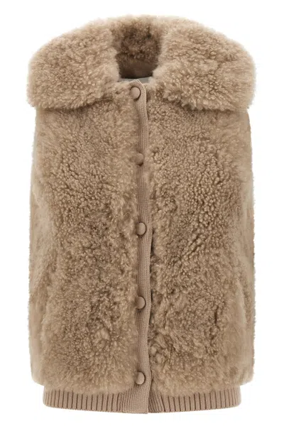 YVES SALOMON SHEARLING VEST