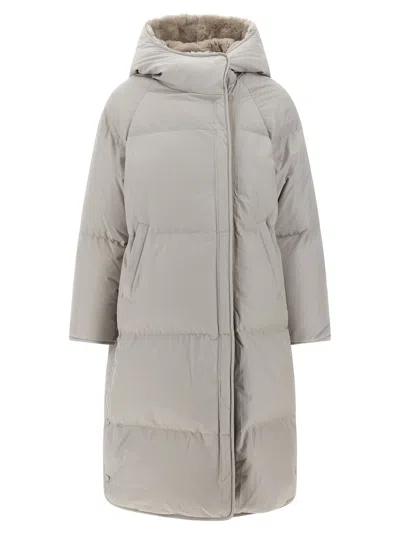 YVES SALOMON SHERALING INSERT DOWN JACKET PUFFER JACKETS GRAY