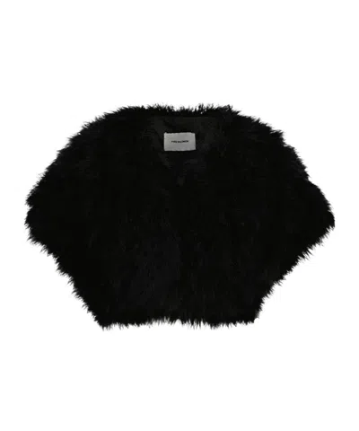 Yves Salomon Short Casual Jacket In Black