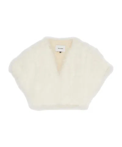 Yves Salomon Short Casual Jacket In White